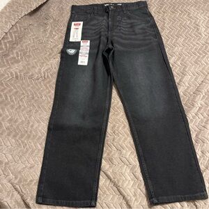 Wrangler Husky Youth Size 16 Black Jeans Adjustable Waste